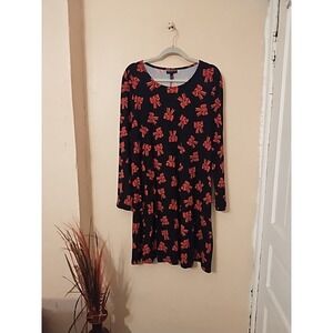 Allison/Brittney Red Christmas Bow Dress